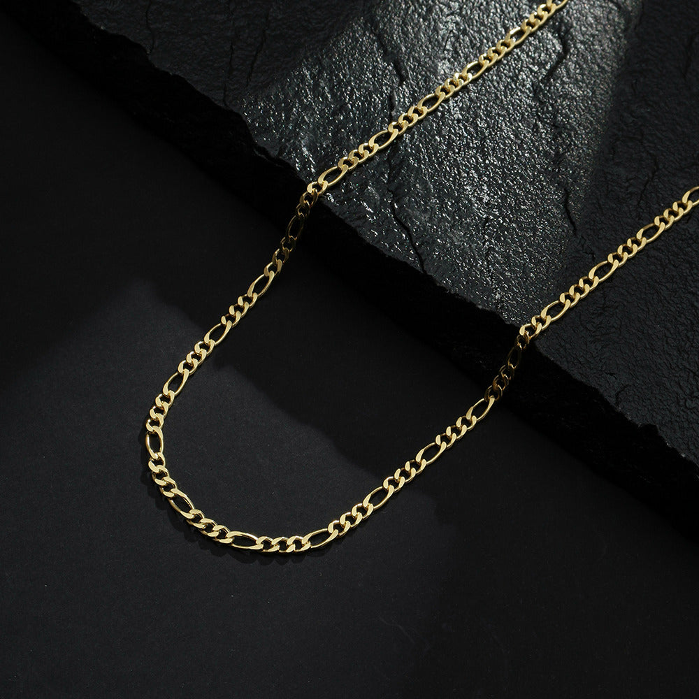 Corrente Dourada Masculina Elo 3 por 1 &#8211; 4mm - Galeria