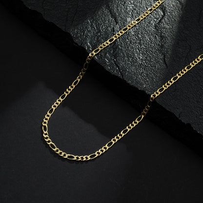 Corrente Dourada Masculina Elo 3 por 1 &#8211; 4mm - Galeria