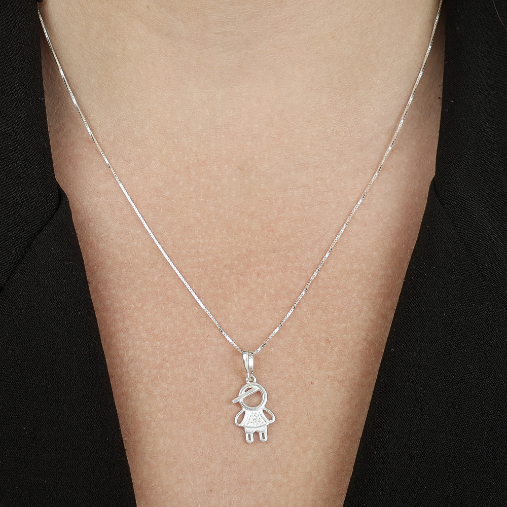 colar filho com zircônia em prata 925 - galeria