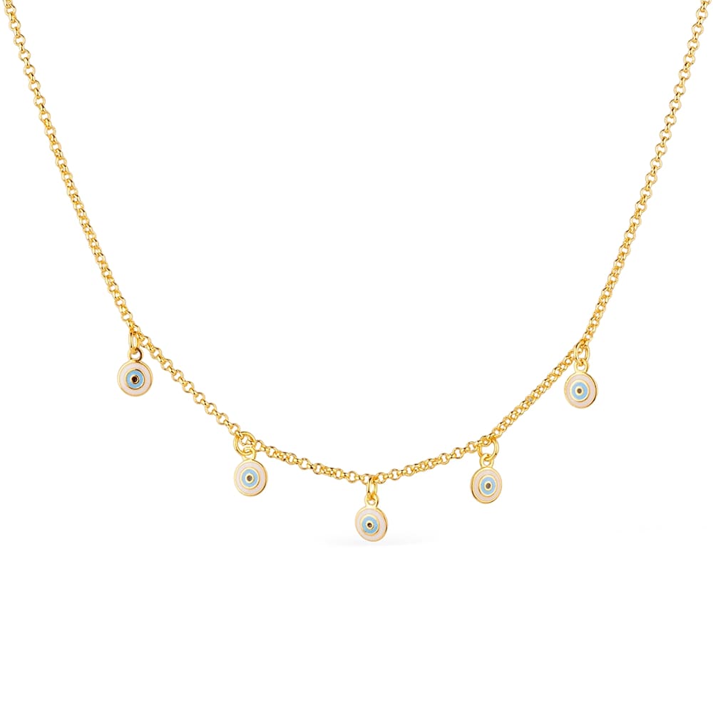 colar dourado olho grego