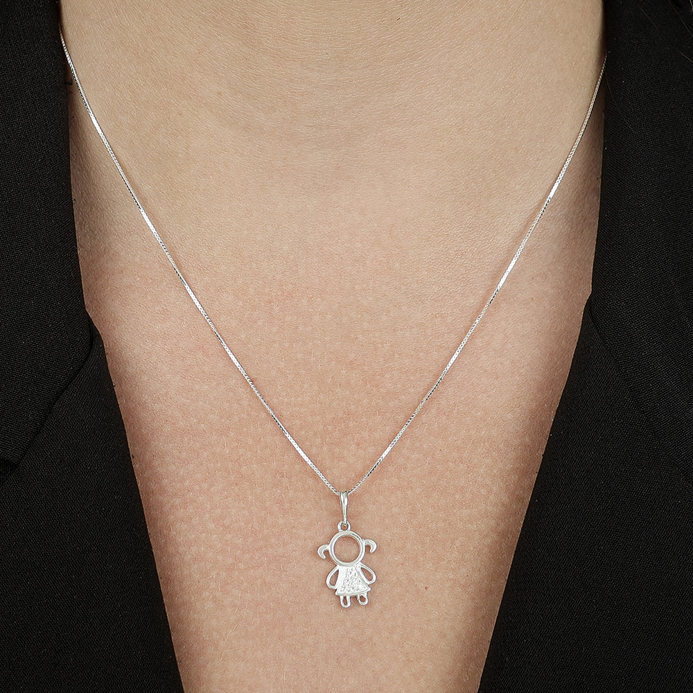 colar filha com zircônia em prata 925 - galeria