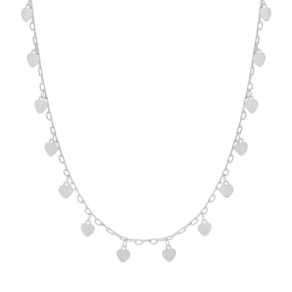 colar de corações em prata 925