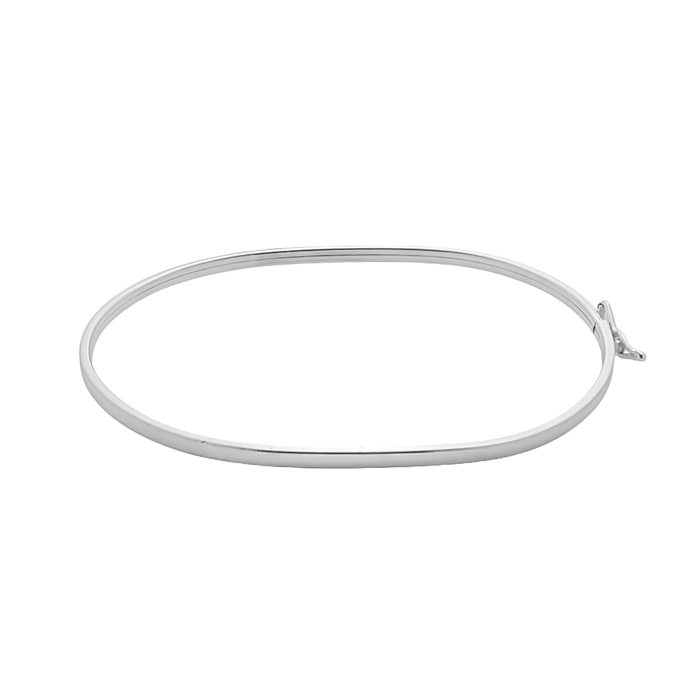 pulseira bracelete oval em prata 925