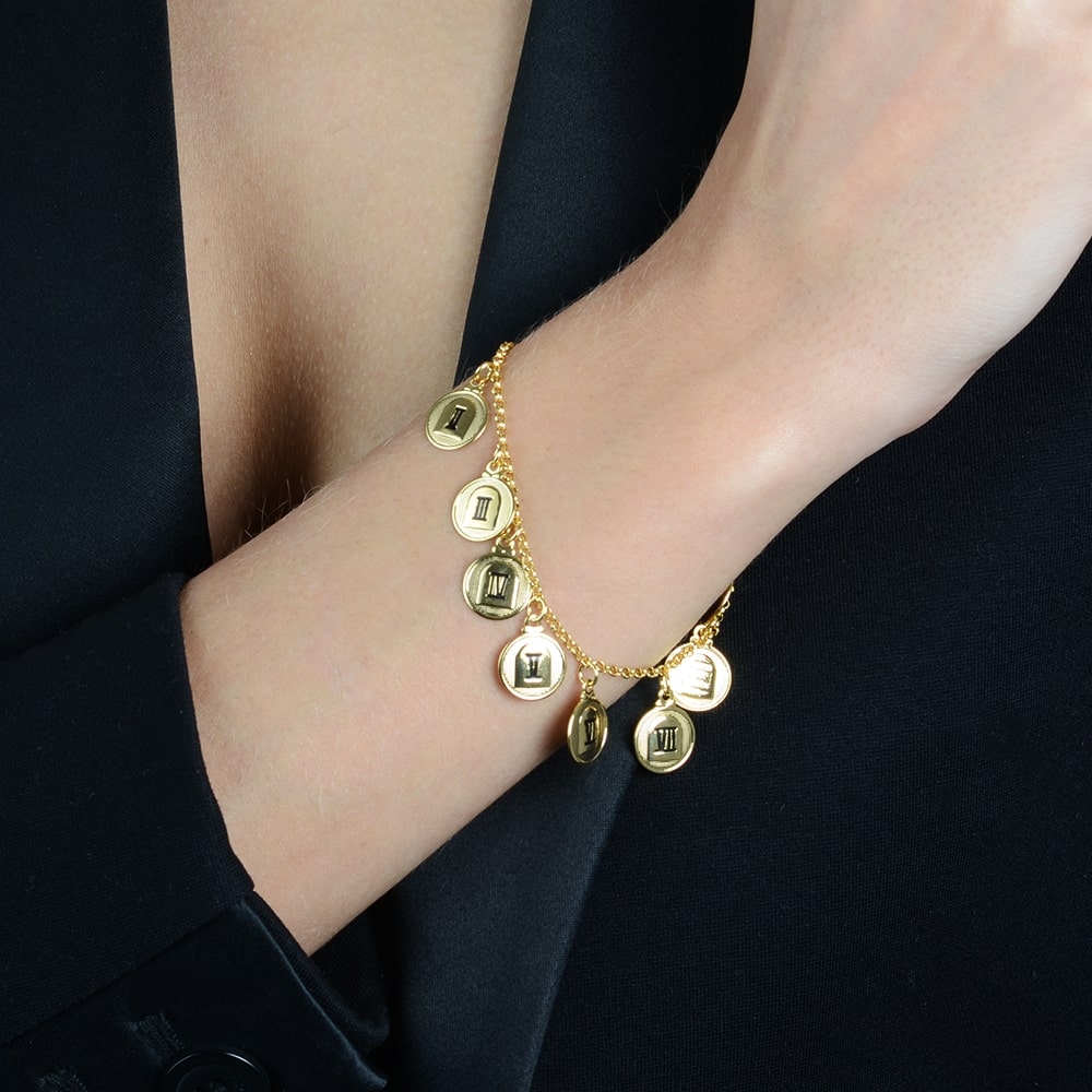 pulseira dourada 10 dez mandamentos - galeria