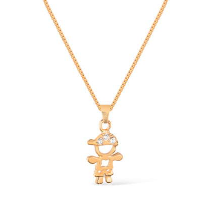 Colar Dourado Filho com Zircônia