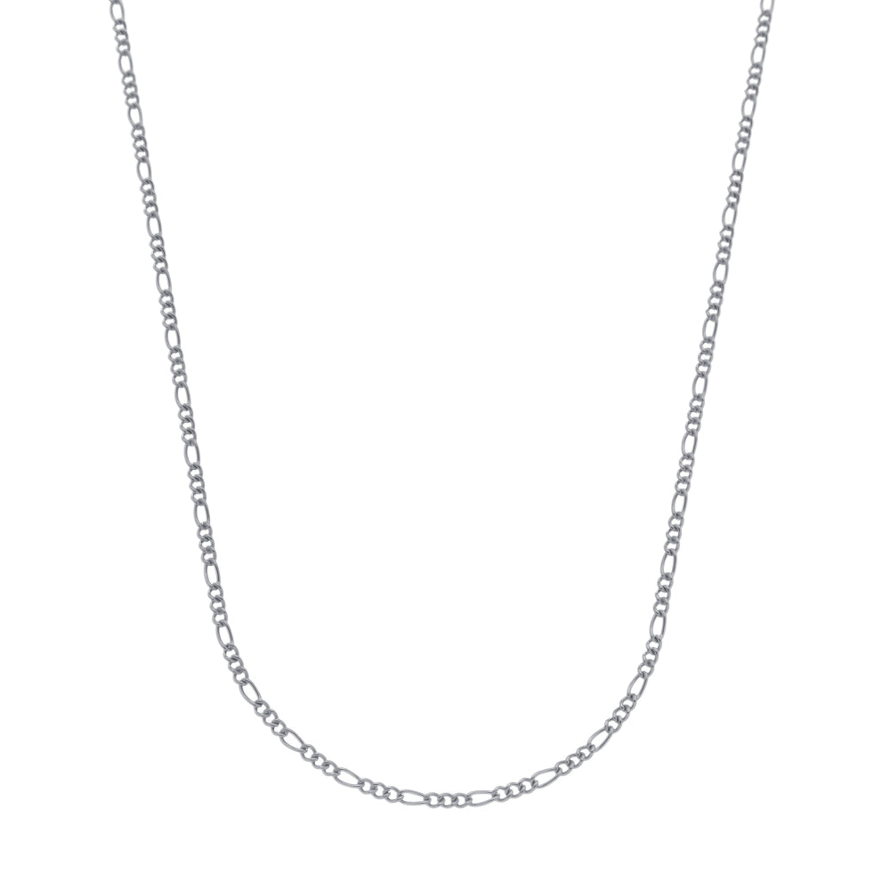 Corrente Prateada Masculina Elo 3 por 1 &#8211; 3mm