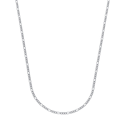 Corrente Prateada Masculina Elo 3 por 1 &#8211; 3mm