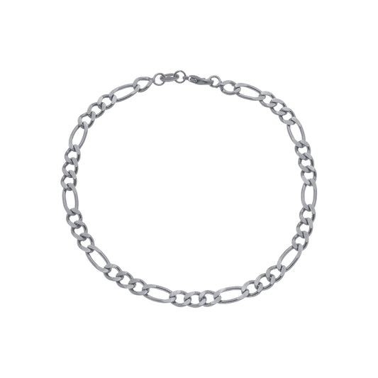 Pulseira Prateada Masculina Elo 3 por 1 &#8211; 5mm