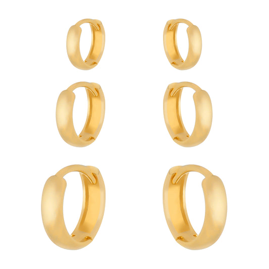 Trio Dourado de Argolinhas